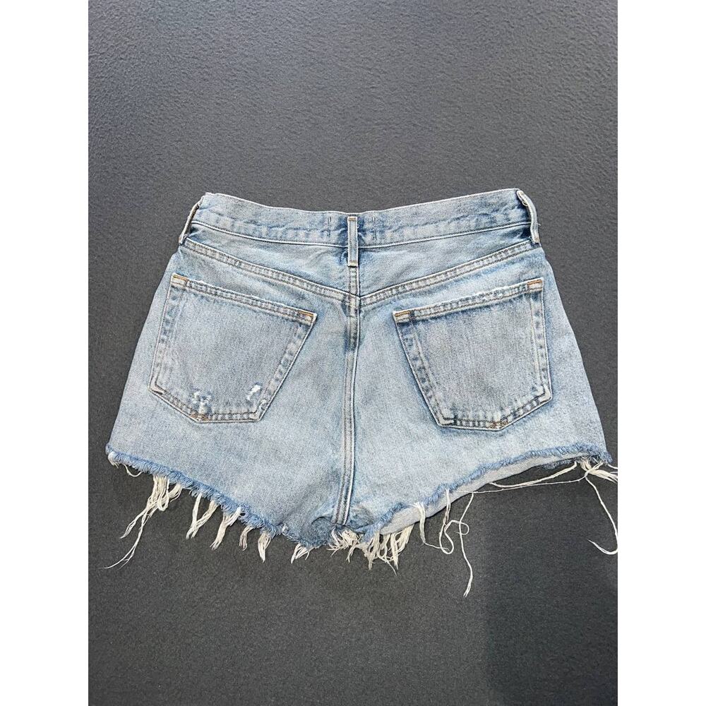Agolde Sz 27 Blue Parker Y2K Vintage Cut Off Short Distressed Button Fly A010092 - Picture 7 of 9